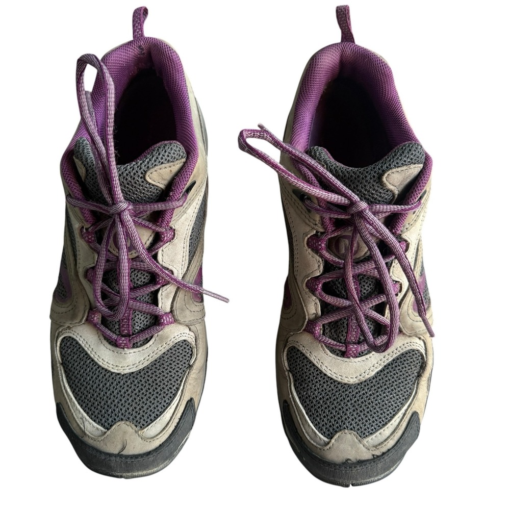 Merrell Shoes Womens Size 9 Gray Purple Hiking Trail Walking Sneakers J24362